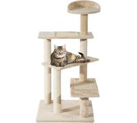 Cat Tree Climbing Tower Tall Activity Centre Sisal Rope Scratching Post Beige