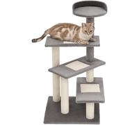 Cat Tree Climbing Tower Tall Activity Centre Sisal Rope Scratching Post Grey