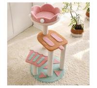 Cat Tree Crown-shaped Observation Deck Sisal-wrapped Scratching Post Widened Platform Cat Tower Thickened Posts Wrapped in Teddy Space-saving Thickened Baseboard Reasonable Movement Routes