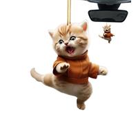 Cat Tree Decorations, Animal Decorations Car | Kung Fu Cat Car Ornament | Funny Bag Charm Car Decor, Animal Ornaments Cute Car Accessories, Tree Ornaments