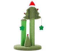 Cat Tree, Festive Cat Scratching Post Cactus Tree Tower with Sisal Rope Cat Climbing Frame with Christmas Decoration