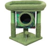 Cat Tree for Large Cat Cactus Sisal Cat Scratching Post Rope Scratcher Tree for Young Cats and Adults Climbing Frame Spacious Toy Frame cat vision