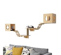Cat Tree for Large Cat Solid Color Cat Wall Hanging Cat Climbing Frame Jumping Platform Trampoline Climbing Ladder Wall Cat Tree Furniture cat (Size : B) vision
