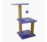 Cat Tree for Large Cat Three-Layer Square Cat Climbing Frame Plush Base Mouse Fun Spring Wood Plush Cloth Spring Hemp Rope Rack, Posts Kitty Pet Play House cat vision