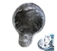 Cat Tree Hammock Replacement, 12in Round Deep Basket Plush Cat Nest Bed, Soft Spoon-Shaped Hammock for Tower Accessories Indoor Pet Furniture