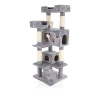Cat Tree Heavy Duty for Large Cats by Cozy Pet for Multiple Cats Big Cat Scratching Post Strong Climbing Frame Heavy and Stable Extra Thick Scratching Posts | CT22-Light Grey
