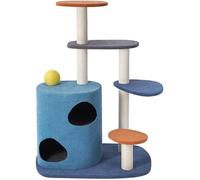 Cat tree House Condo Cat Furniture Cat Climbing Tower Multi-layer With Scratching Solid Post tree Cat (White style)
