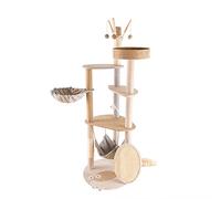 Cat Tree Houses Cat Climbing Big Cat All-in-one Cat Cat Tree Cat Jump Platform Sisal Cat Tower 5-Story Cat Climbing (Size : Upgrade) (Luxury) Warm as ever