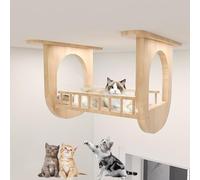 cat tree， Indoor Solid Wood Wall-Mounted Cat Climbing Frame, Free Combination of Aerial Suspension Bridge, Jumping Platform(S9)