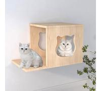cat tree， Indoor Solid Wood Wall-Mounted Cat Climbing Frame, Free Combination of Aerial Suspension Bridge, Jumping Platform(S1)