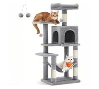 cat tree, Integrated Cat Climbing Frame Large Cats Villa No Occupation Of Space Multi-Layer Toys Supplies,for Kittens(Light gray)