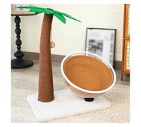 Cat Tree Leaves with Interactive Hanging Ball 3 in 1, 24H Cat Scratching Post Cute with Reinforced Stable Base for Cats of All Ages