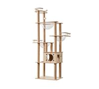 cat tree, Luxury Cat Scratchers Climbing Frame Solid Home Wood Tower Space Capsule Small Pet Accessories,parts