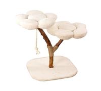 Cat Tree, Luxury Solid Wood Cat Tower for Large Cats with Cozy Perch, Sisal Scratcher, Hanging Ball, and Weaving Rope for Indoor Kittens and Adult Cats