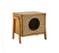 Cat Tree Medium Tower Solid wood shoe changing stool cat nest bedside table sitting human shared semi-closed one litter jumping platform small and medium-sized house Condo