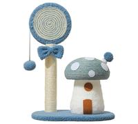 Cat Tree - Mini Tower Mushroom Shape Natural Sisal Cute Scratching Furniture Protector for Bottom | Indoor Outdoor Play Tower for Cats and Kittens