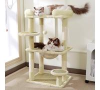 Cat Tree - Multi-Level Climbing Tower with Hammock, Cozy Perches, and Sisal Scratching Posts - Ideal for Cats