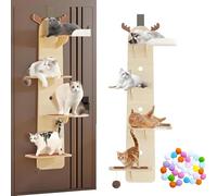 Cat Tree Multi-Level - Over The Door Indoor Cat Climber Condo, 4-Level Scratch Perch for Indoor Pets