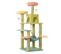 cat tree, Multi - level Post Hammock Hanging Ball Toy Semi enclosed Cat Apartment Condo(XL)