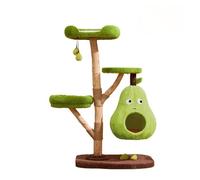 cat tree， Pear Shaped Three-layer Cat Toy Scratch Board Universal For All Seasons Condo(Green)
