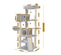 Cat Tree Pet Cat Tree, Multi-storey Cat House, Large Bass, Grab Bar And Hammock, Cat Climbing Frame, Cat House Furniture Suitable For Playing And Resting For Kittens And Large Cats Cat Climbing Tree (