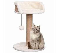 Cat Tree Scratching Post 49cm Round Cat Tower Seagrass Beige