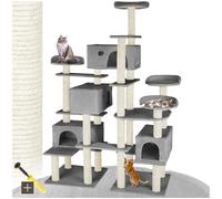 tectake Cat tree scratching post Entissar - cat scratching post, cat tower - grey