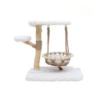 Cat Tree Tower Big Cat Climbing Tree Swing Hammock Multi-level Partitioning Scratching Post Cloud-shaped Toy