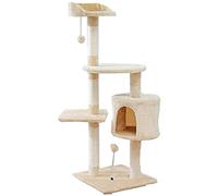 Cat Tree Tower Cat Climbing Frame, Cat Tree Tower with Toys and Jumping Platform, Giving Cats A Place to Rest and Play(Color:Grey)