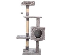 Cat Tree Tower Cat Climbing Frame, Cat Tree Tower with Toys and Jumping Platform, Giving Cats A Place to Rest and Play(Color:Grey)