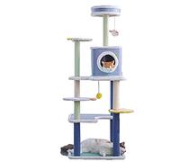 Cat Tree Tower Cat Tower for Indoor Cats, for Kittens to Climb and Sharpen Claws, Cat Climbing Frame with Plush Hanging Ball(Size:Style 2)