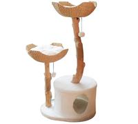 Cat Tree Tower for Large Cats - 46" Tall Climbing Furniture with Scratching Posts, Condo, Beds, Toy Balls, Washable Cushions, and Cat Scratcher