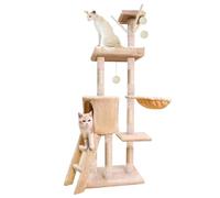 Cat Tree Tower for Large Indoor Cats, Multi-Level Large Cat Activity Tree with Hammocks, Cat Climbing Frame for Indoor with Jumping Platform, Toy,B (C)