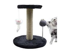 Cat Tree Tower, Large Cats Scratching Post, Velvet, Wood Interactive Pet Activity Tree with and Spring Ball, Safe Tilt Protection for Kittens and Large Cats, 26x26x28cm