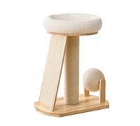 Cat Tree Tower, Modern Kitty Stand with Transparent Capsule, Tall Pussy Trees with Scratching Posts, Indoor Kitten Climbing Frame for 1 2 Cats(72cm)