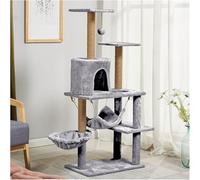Cat Tree Tower Multi-Level Kitten Condo with Scratching Posts and Covered with Soft Plush for Small Cats Kittens Play Rest (Color : Brown)