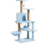 Cat Tree Tower Multi-Level Kitten Condo with Scratching Posts and Covered with Soft Plush for Small Cats Kittens Play Rest (Color : Brown)