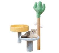 Cat Tree Tower - Space Cat Bed | House Hammock Cat Cactus | Interactive Play House for Cat Tree, Removable Stand for Climbing with Space, Scratching Posts, Balls for Small