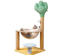 Cat Tree Tower - Space Cat Bed | House Hammock Cat Cactus | Interactive Play House for Cat Tree, Removable Stand for Climbing with Space, Scratching Posts, Balls for Small
