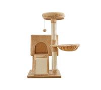 Cat Tree Tower - Vertical Cat Climbing Frame with Scratching Posts & Litter Area - Space-Saving Indoor Cat Villa for Scratching & Play - Ideal for Active Cats