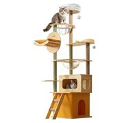 Cat Tree Tower with Condo, Perches and Interactive Toys - Sturdy Multi - Level Cat Furniture for Indoor Cats