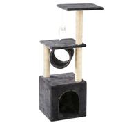 Cat Tree Tower with Sisal Scratching Posts, Condo, Bed, Dangling Ball & Playful - Sturdy Perch for Cats Kittens - Entertainment & Comfort Furniture Feline Fun (Cat Tree with Condo & Perch)