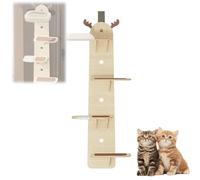 Cat Tree - Wall Mounted Multi-Level Climber for Indoor Cats, Over The Door Space-Saving Design, Safe and Stable Hanging Ladder for Cats