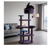 Cat Tree Witch Hat Cat Bed Cat Toy Ball Multi-Level Platform Fluffy-Covered Reinforced Base Cat Tower MDF Construction H96/174cm (37.8x68.5") Wide Observation Deck Jute-Wrapped Scratching Post