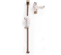 Cat Tree with 67 Inch Climbing Rope, Wall Mounted Cat Climbing Tower Toy with Scratching Post, Kitten Climbing Rope Ladder with Jumping Platform Wall Steps for Playing and Rest (1.7m)