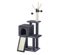 Cat Tree with Scratching Post, Smoky Grey