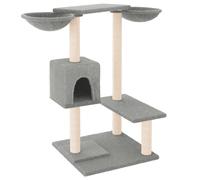(cream) vidaXL Cat Tree with Scratching Posts Cat Tower Cat Climber Activity Center