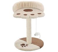 Cat Tree with Sisal Scratching Post Play Centre Beige/Beige and Brown vidaXL