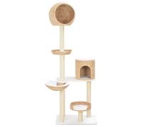 Cat Tree with Sisal Scratching Post Seagrass Berkfield Home Brown One Size