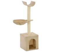 Cat Tree with Sisal Scratching Posts 105cm Kitten Tower Multi Colours vidaXL